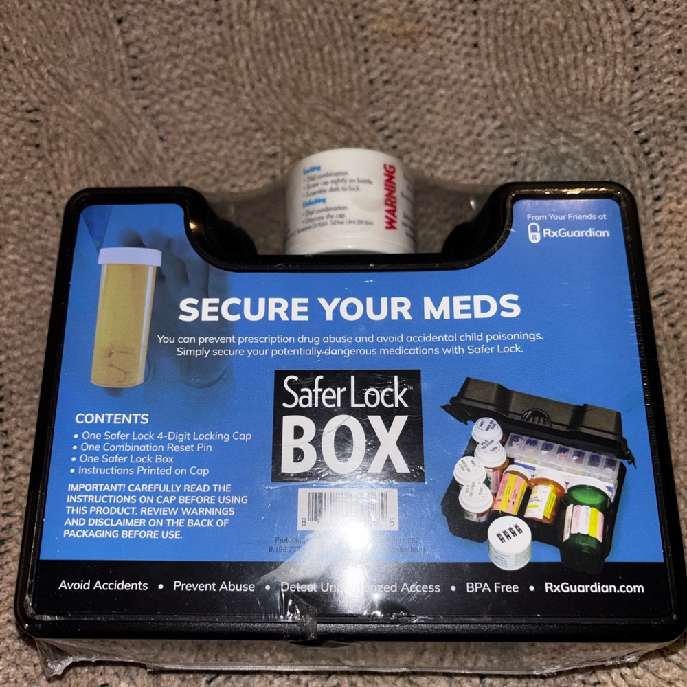 Safer Lock Box - Secure Your Meds Medication Lock Box with Combination Lock